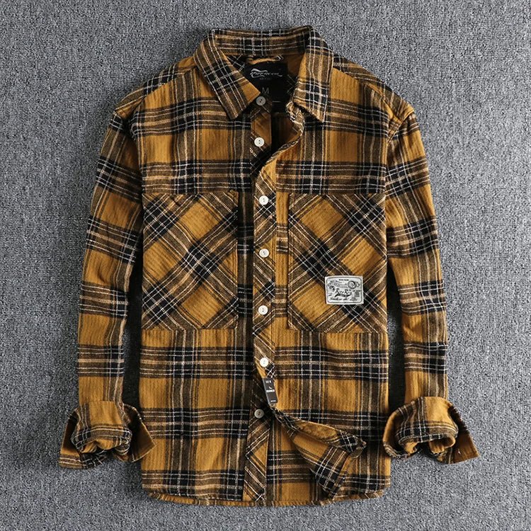 Chemise japonaise d’automne à carreaux