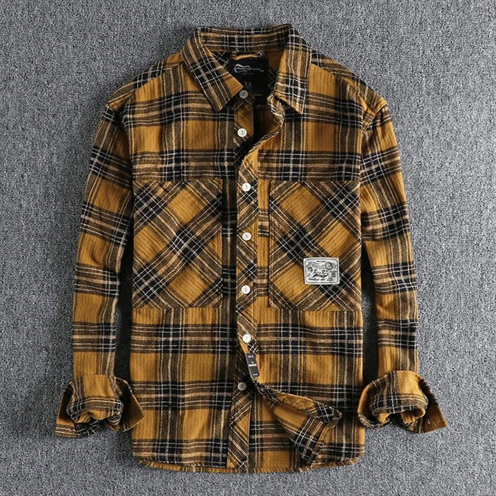 Chemise japonaise d’automne à carreaux