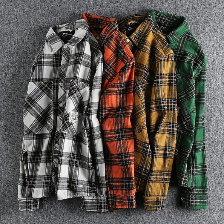 Chemise japonaise d’automne à carreaux