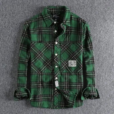 Chemise japonaise d’automne à carreaux