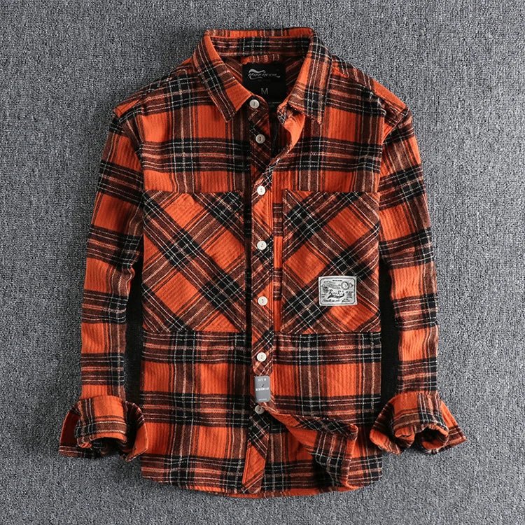 Chemise japonaise d’automne à carreaux