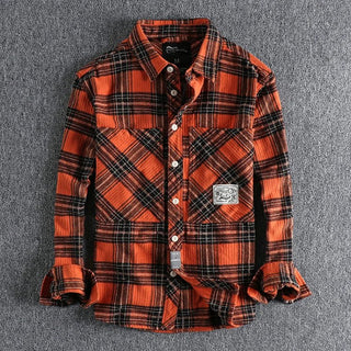 Chemise japonaise d’automne à carreaux