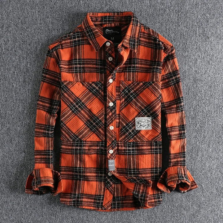Chemise japonaise d’automne à carreaux