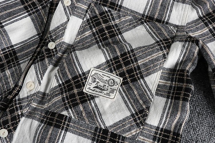 Chemise japonaise d’automne à carreaux