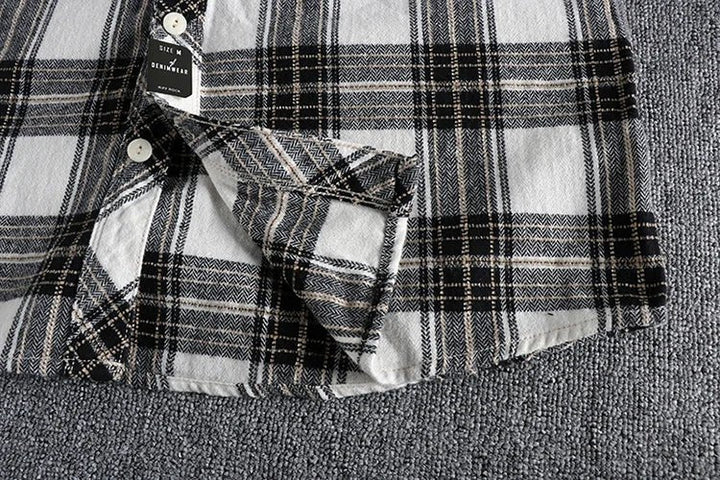Chemise japonaise d’automne à carreaux