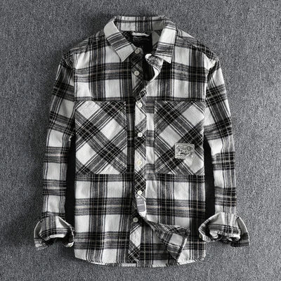 Chemise japonaise d’automne à carreaux