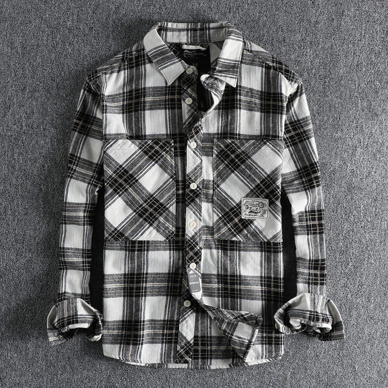 Chemise japonaise d’automne à carreaux