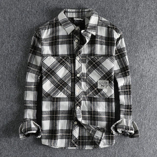 Chemise japonaise d’automne à carreaux
