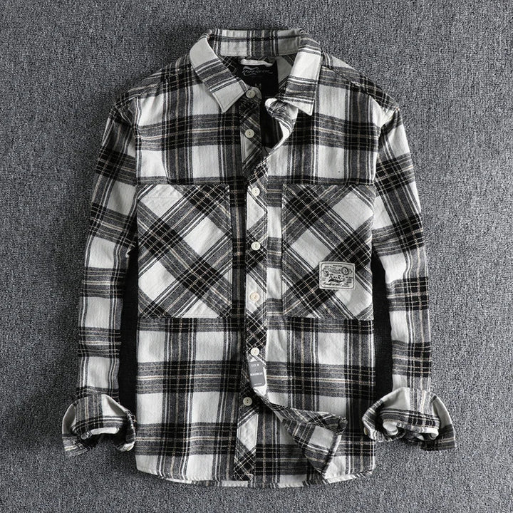 Chemise japonaise d’automne à carreaux