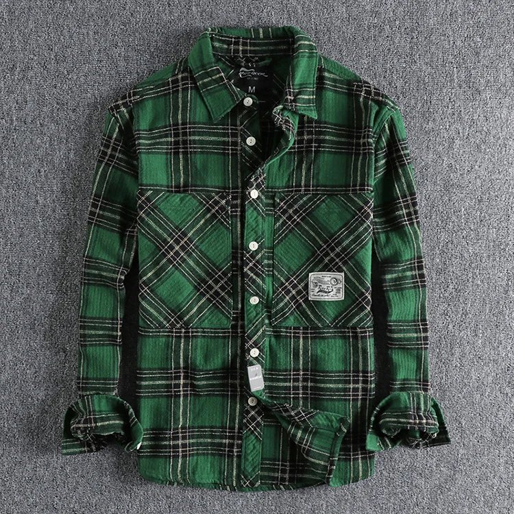 Chemise japonaise d’automne à carreaux