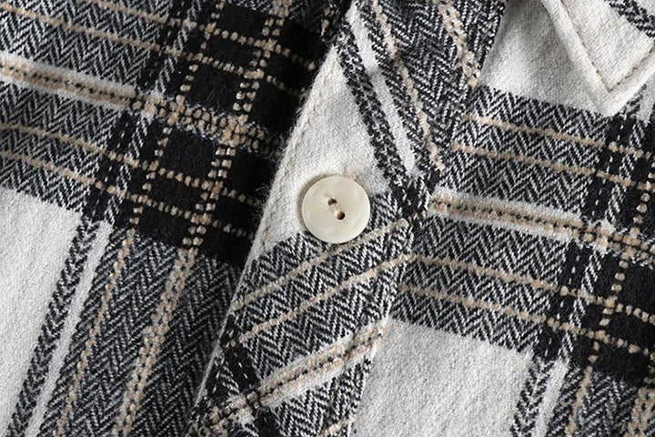 Chemise japonaise d’automne à carreaux