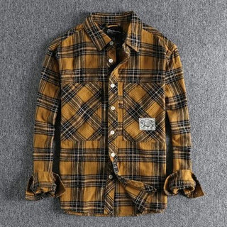 Chemise japonaise d’automne à carreaux