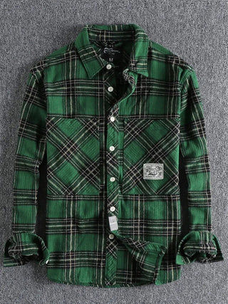Chemise japonaise d’automne à carreaux