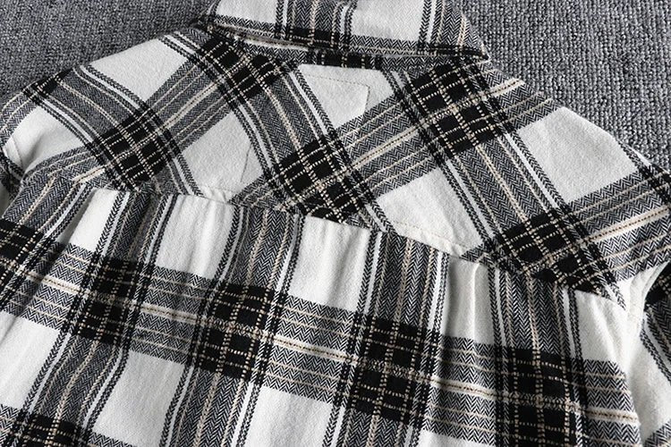 Chemise japonaise d’automne à carreaux
