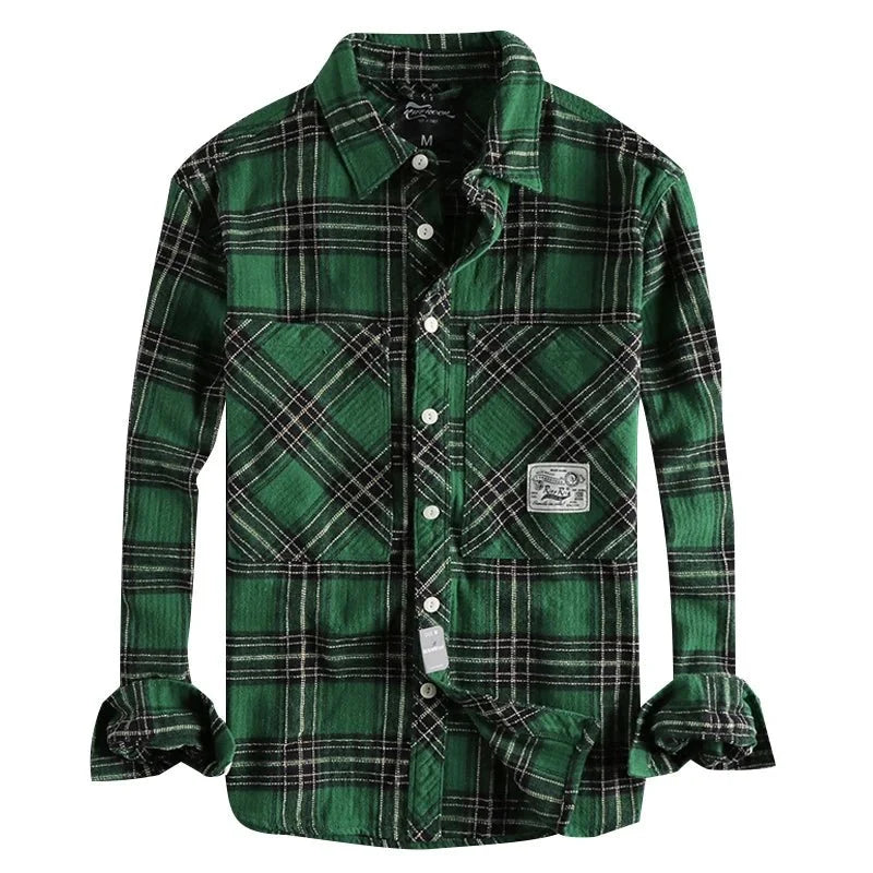 Chemise japonaise d’automne à carreaux