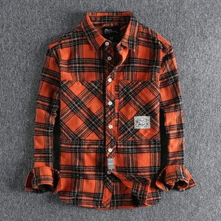 Chemise japonaise d’automne à carreaux