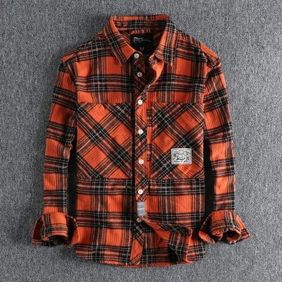 Chemise japonaise d’automne à carreaux