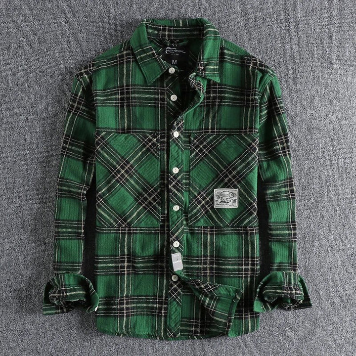 Chemise japonaise d’automne à carreaux