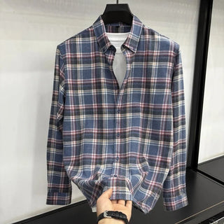 Chemise en flanelle à carreaux et manches longues