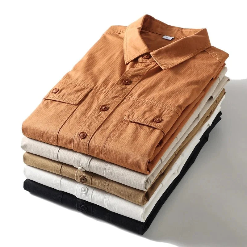 Chemise de travail rétro 100 % coton