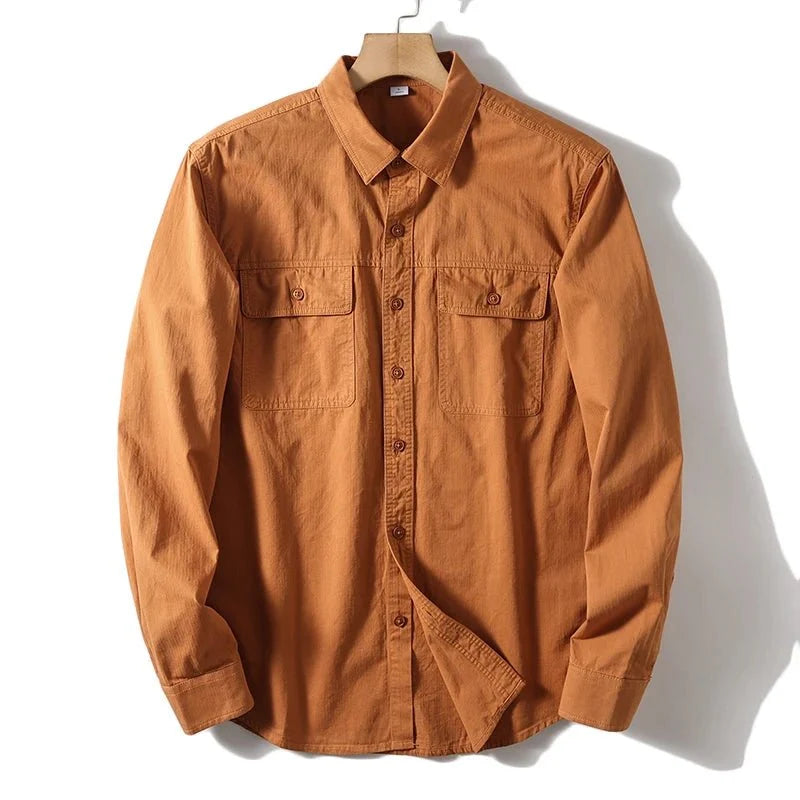 Chemise de travail rétro 100 % coton