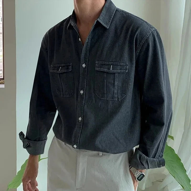 Chemise décontractée en denim pour le printemps