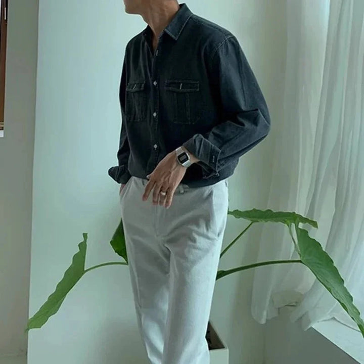 Chemise décontractée en denim pour le printemps