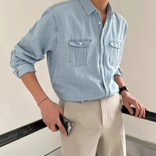 Chemise décontractée en denim pour le printemps