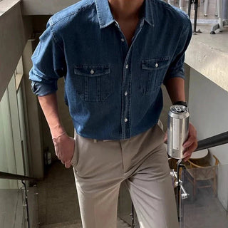 Chemise décontractée en denim pour le printemps