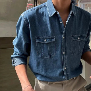 Chemise décontractée en denim pour le printemps