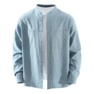 Chemise en coton et lin
