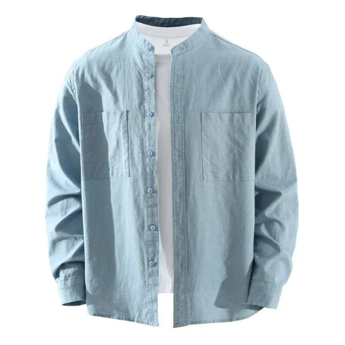 Chemise en coton et lin