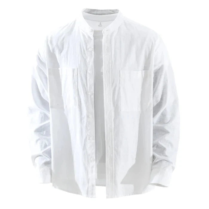Chemise en coton et lin