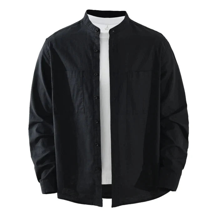 Chemise en coton et lin