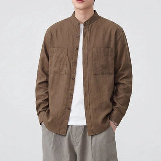 Chemise en coton et lin