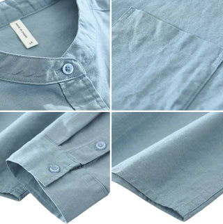 Chemise en coton et lin