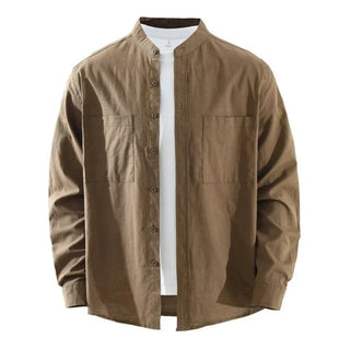 Chemise en coton et lin