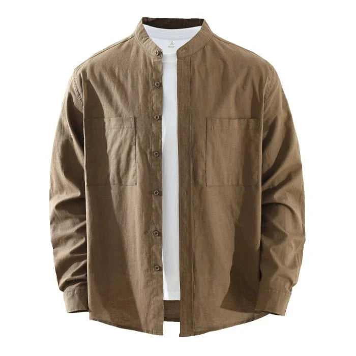 Chemise en coton et lin