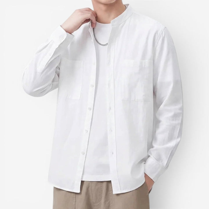 Chemise en coton et lin