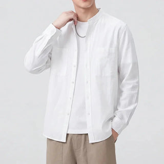 Chemise en coton et lin