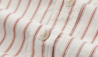 Chemise rayée en coton et lin