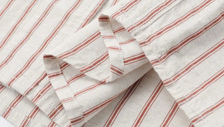 Chemise rayée en coton et lin