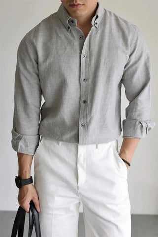 Chemise de printemps en lin et coton