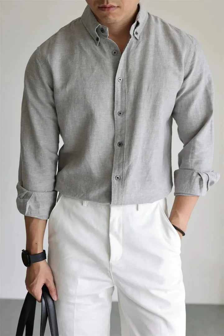 Chemise de printemps en lin et coton