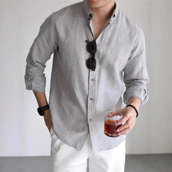 Chemise de printemps en lin et coton
