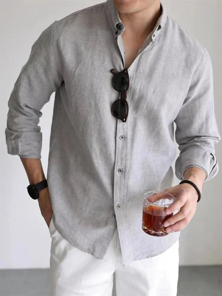 Chemise de printemps en lin et coton