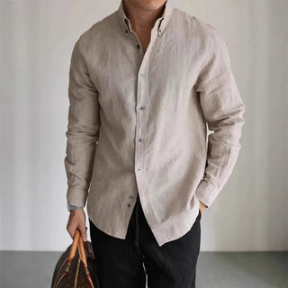 Chemise de printemps en lin et coton