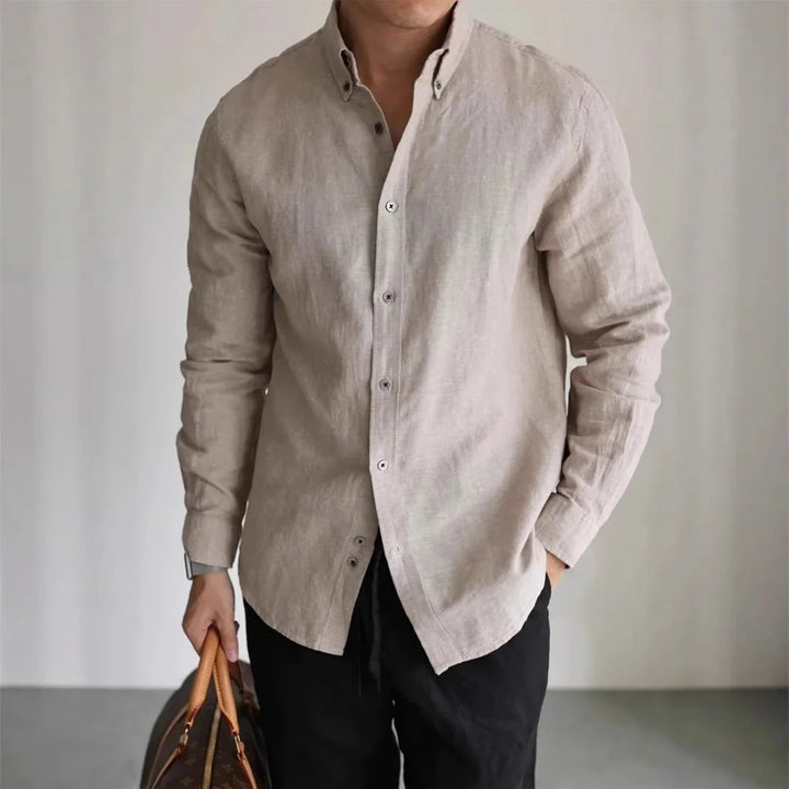 Chemise de printemps en lin et coton