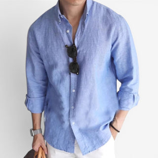 Chemise de printemps en lin et coton