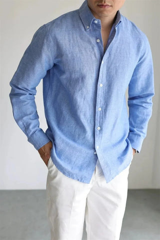 Chemise de printemps en lin et coton